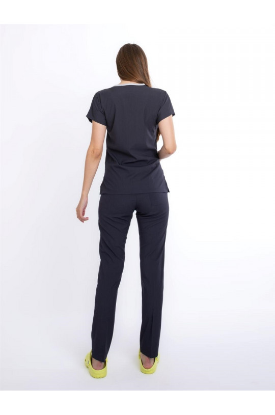 Костюм медицинский женский CORE-FLEX LYCRA (антрацитово-серый, стрейч)